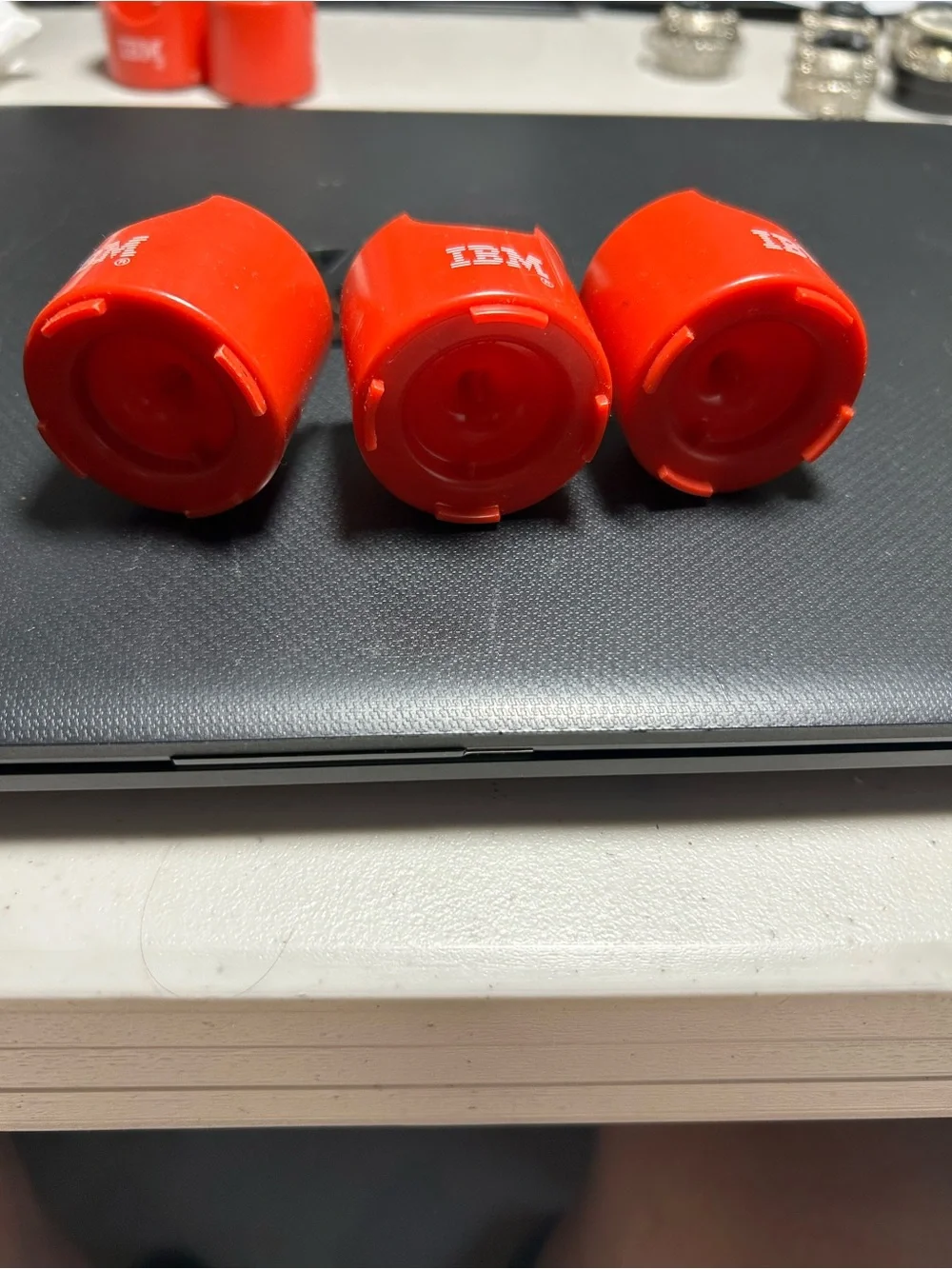IBM Red Typewriter Ball Storage Containers — Pack of 3